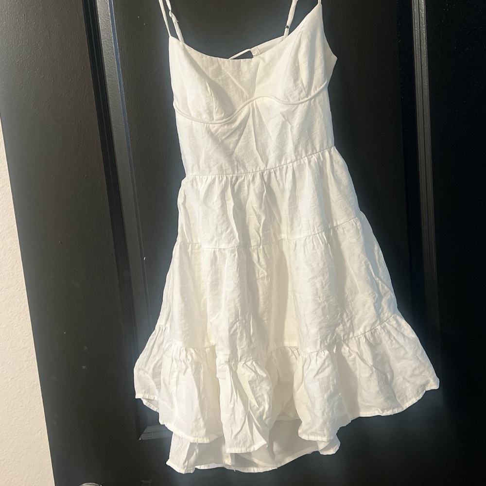 White Tiered Cutout Sundress